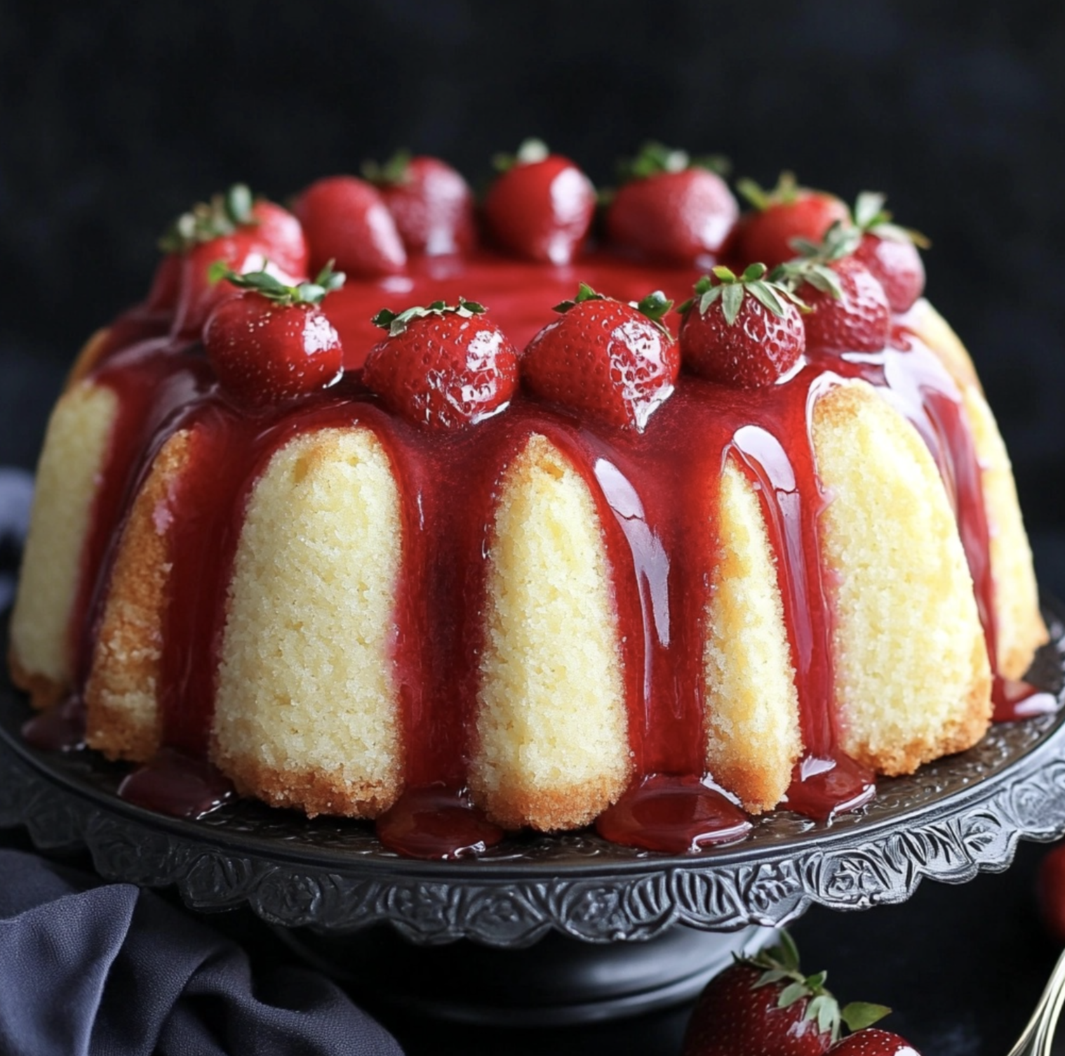 Strawberry Cheesecake Pound Cake