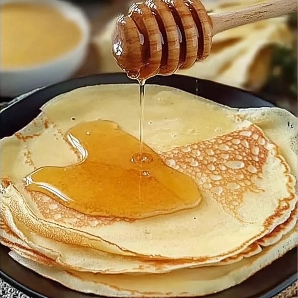 classic-homemade -crepes-with-honey-drizzle