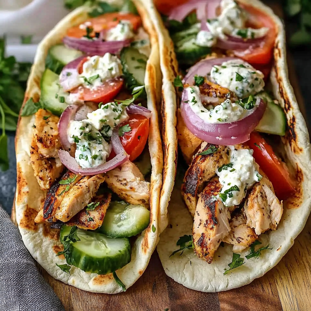Succulent Greek Chicken Gyros: