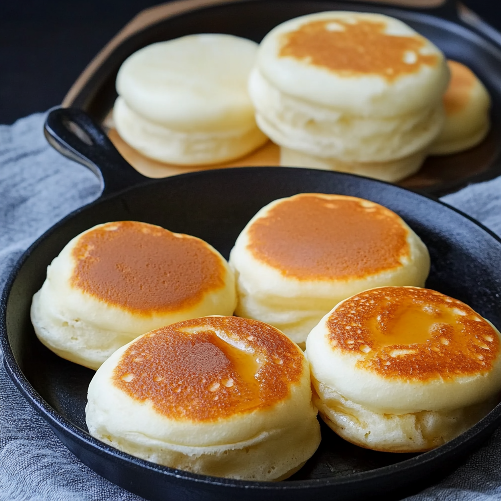 Fluffy Skillet Pancake Buns - Easy Brunch Delight