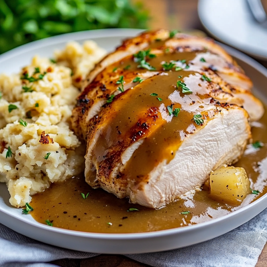 Slow Cooker Turkey Breast with Gravy Recipe