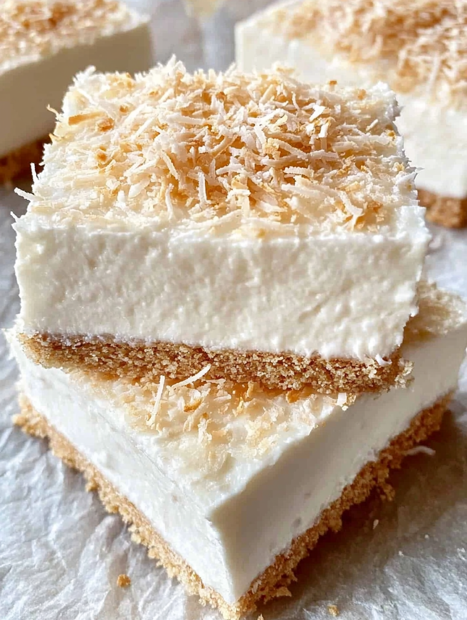 No bake coconut cream bars