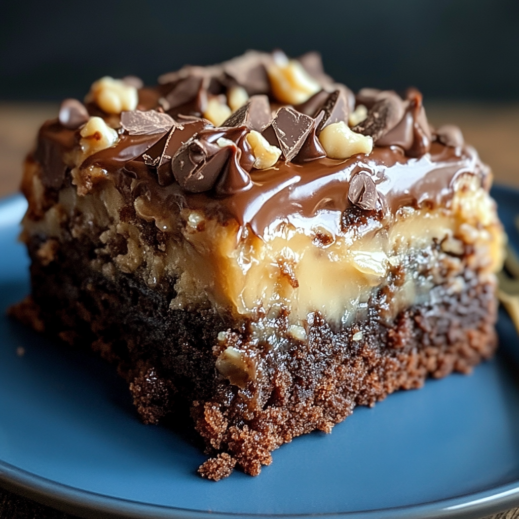 The Best German Chocolate Poke Cake