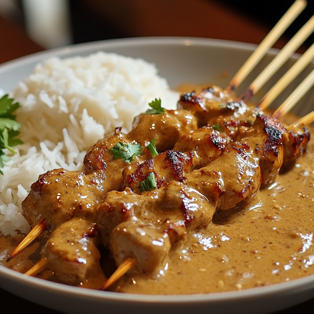 Thai Chicken Satay with Peanut Sauce: