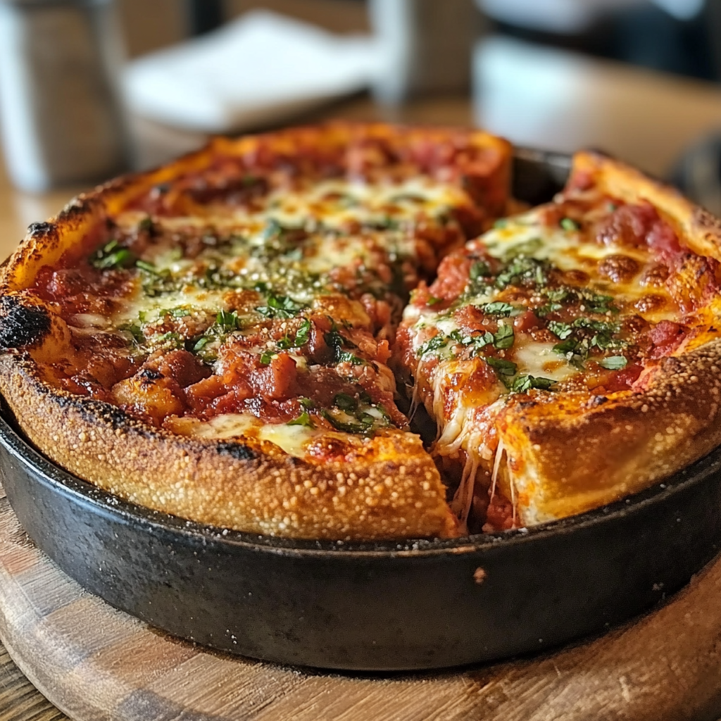 Classic Chicago Deep Dish Pizza
