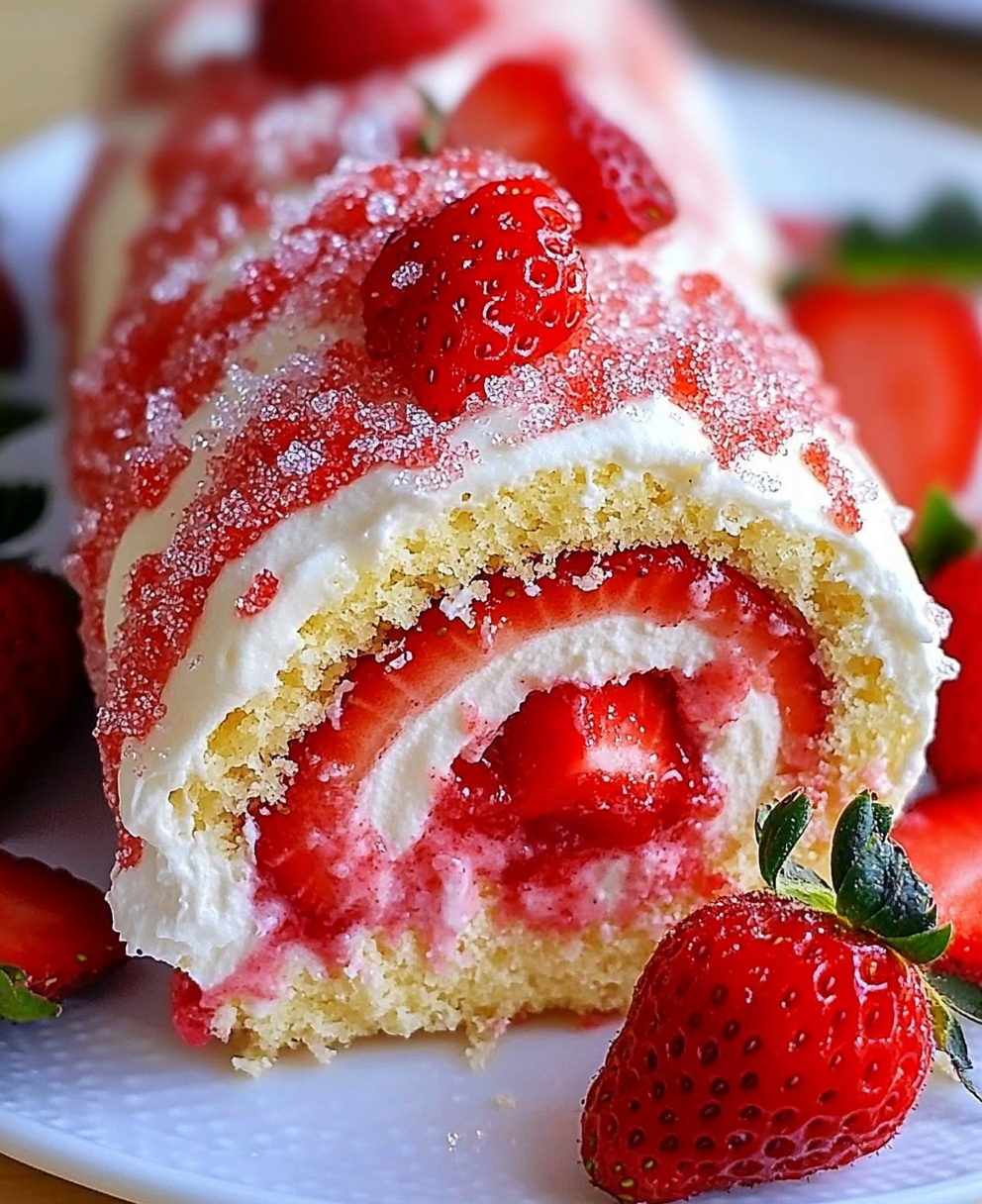 Strawberry Shortcake Roll Cake