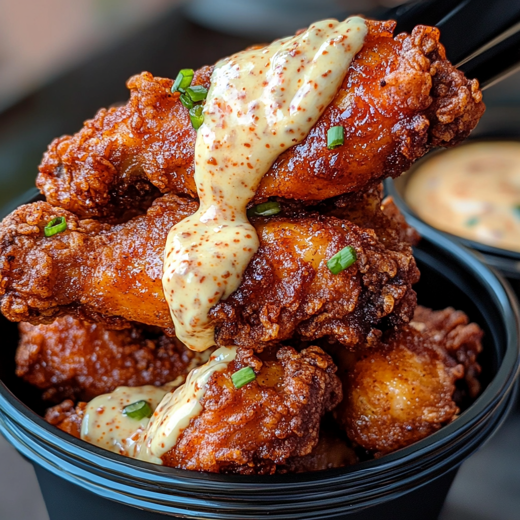 Spicy Korean Fried Chicken with Gochujang Mayo