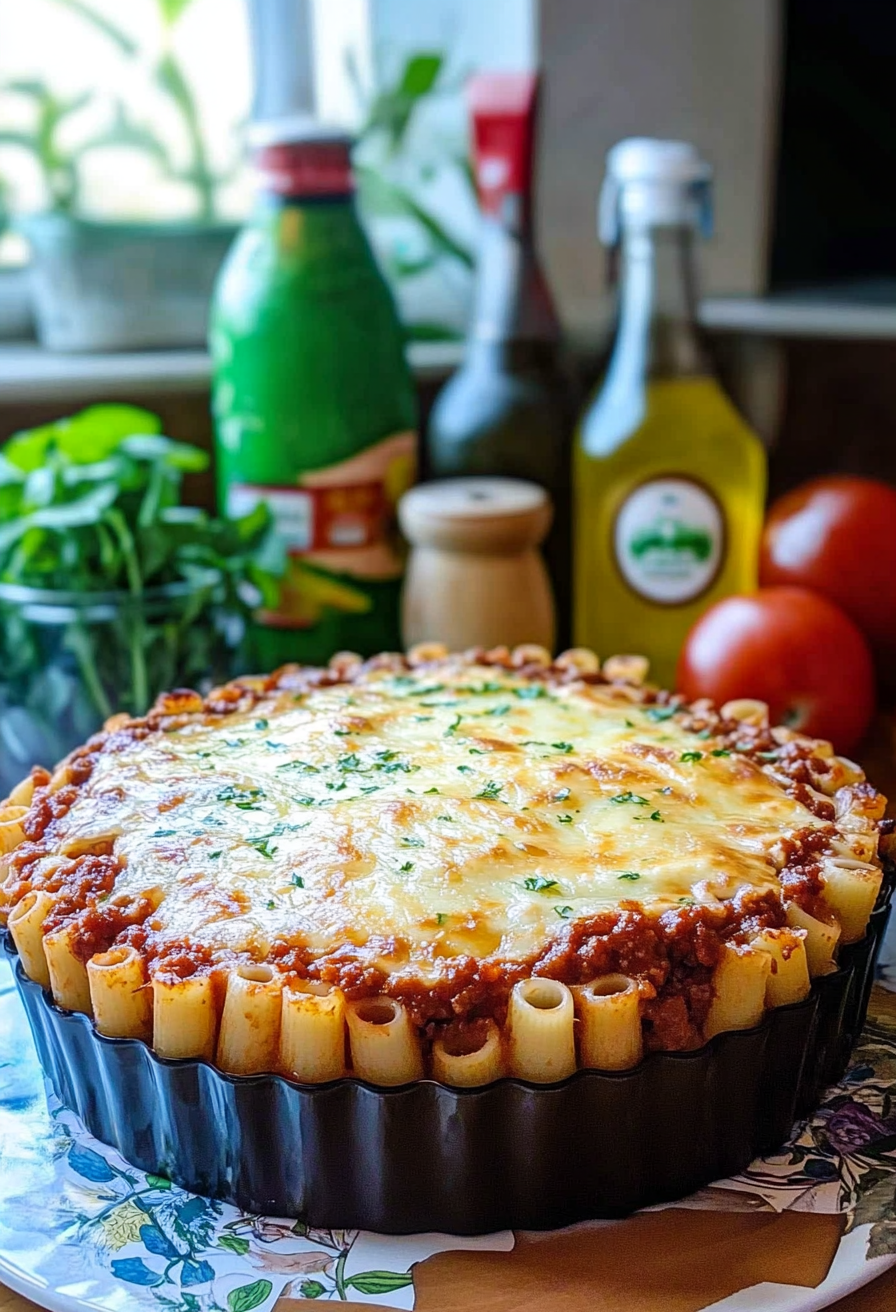 Cheesy Baked Rigatoni Pie