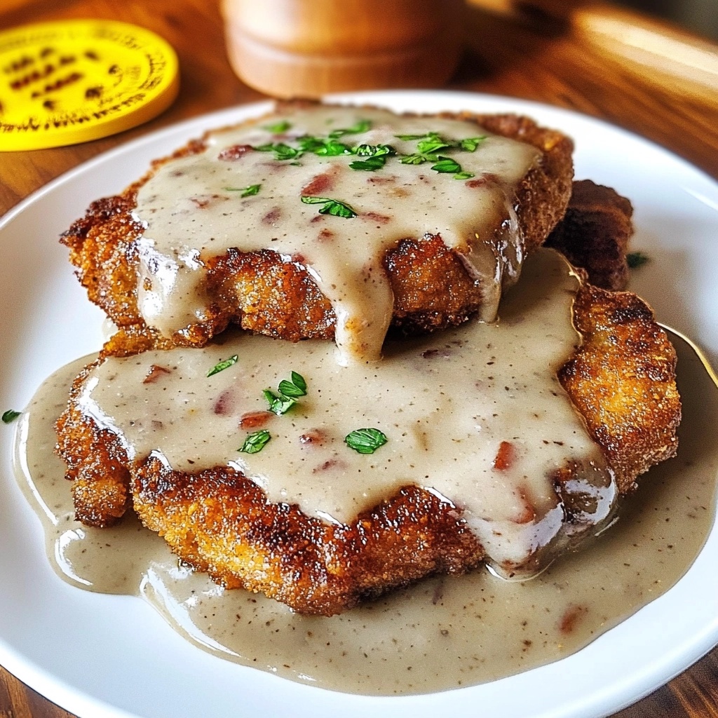 Country Fried Pork Chops with Bacon Gravy