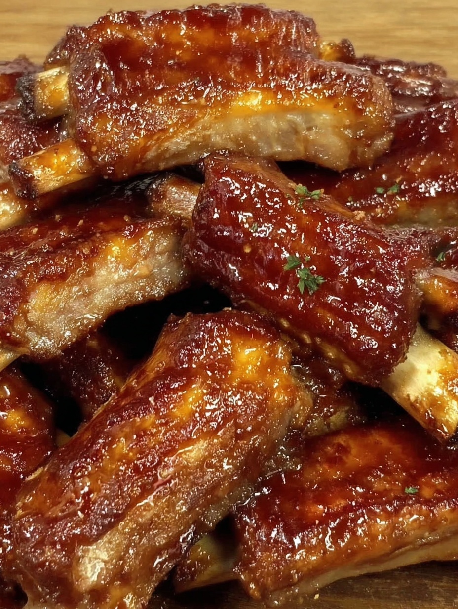 Sticky Honey Garlic Ribs Recipe