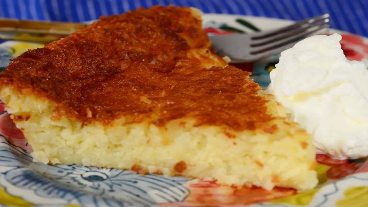 Impossible coconut custard pie