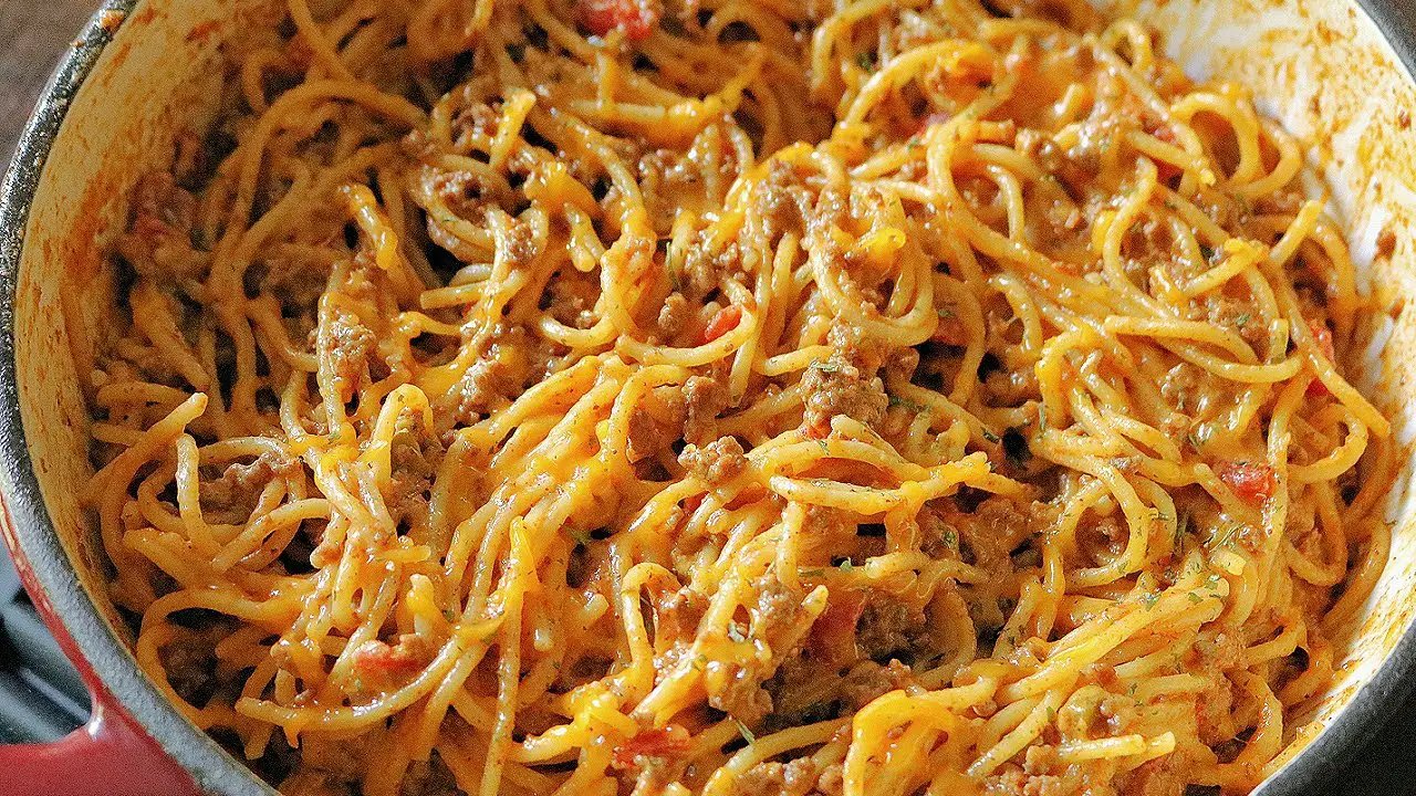 One-Pot Taco Spaghetti