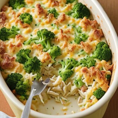 CHICKEN AND BROCCOLI CHEESY CASSEROLE – Recipe quick and easy