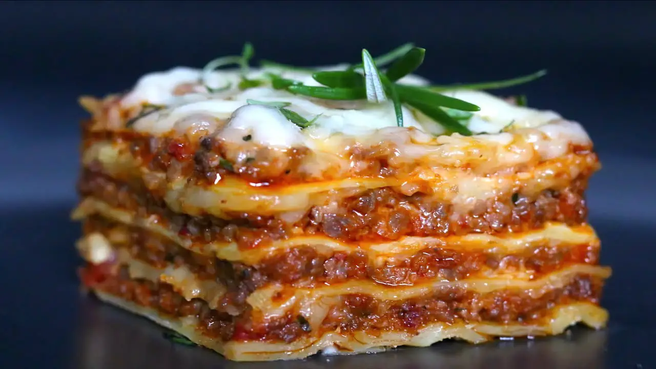 Homemade made lasagne
