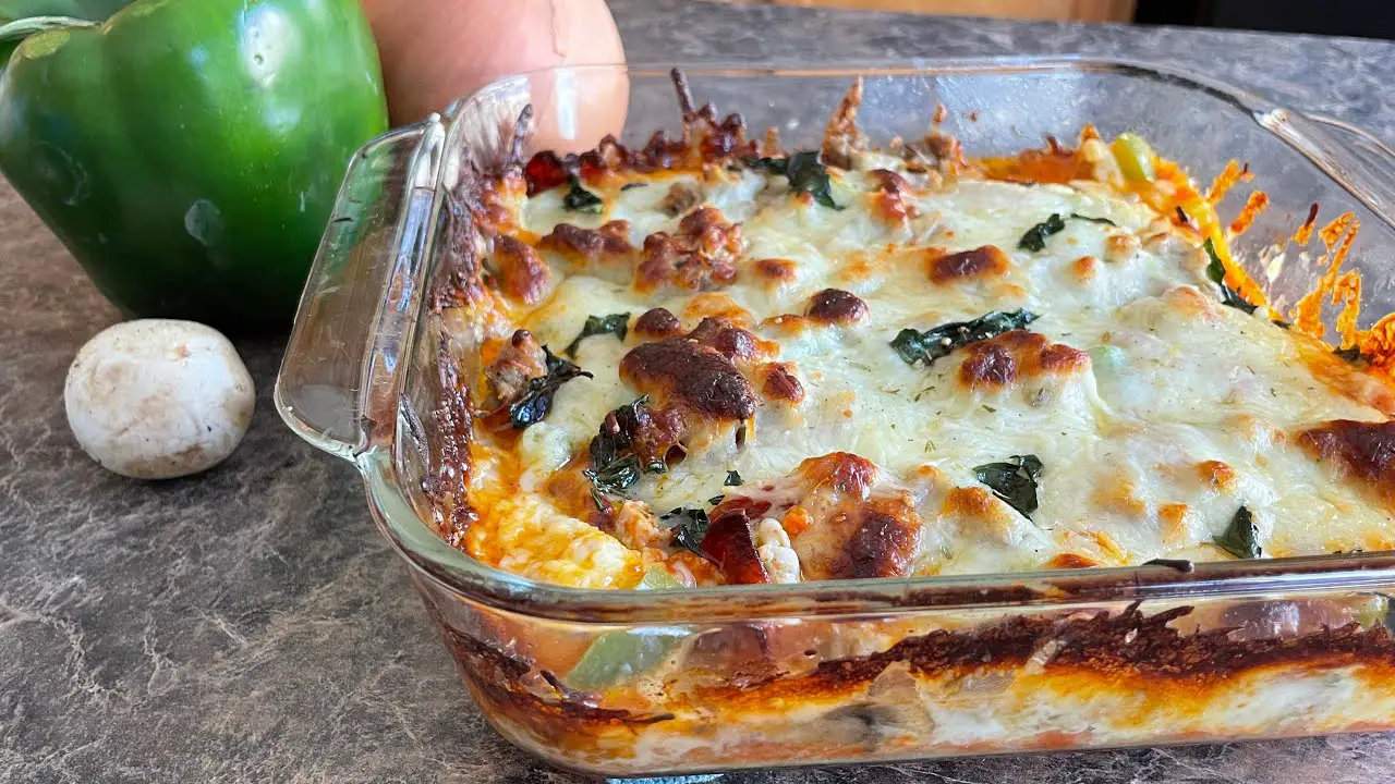 Home Made Crustless Pizza Bake