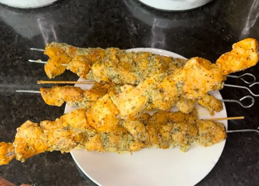 Garlic Parmesan Chicken Skewers