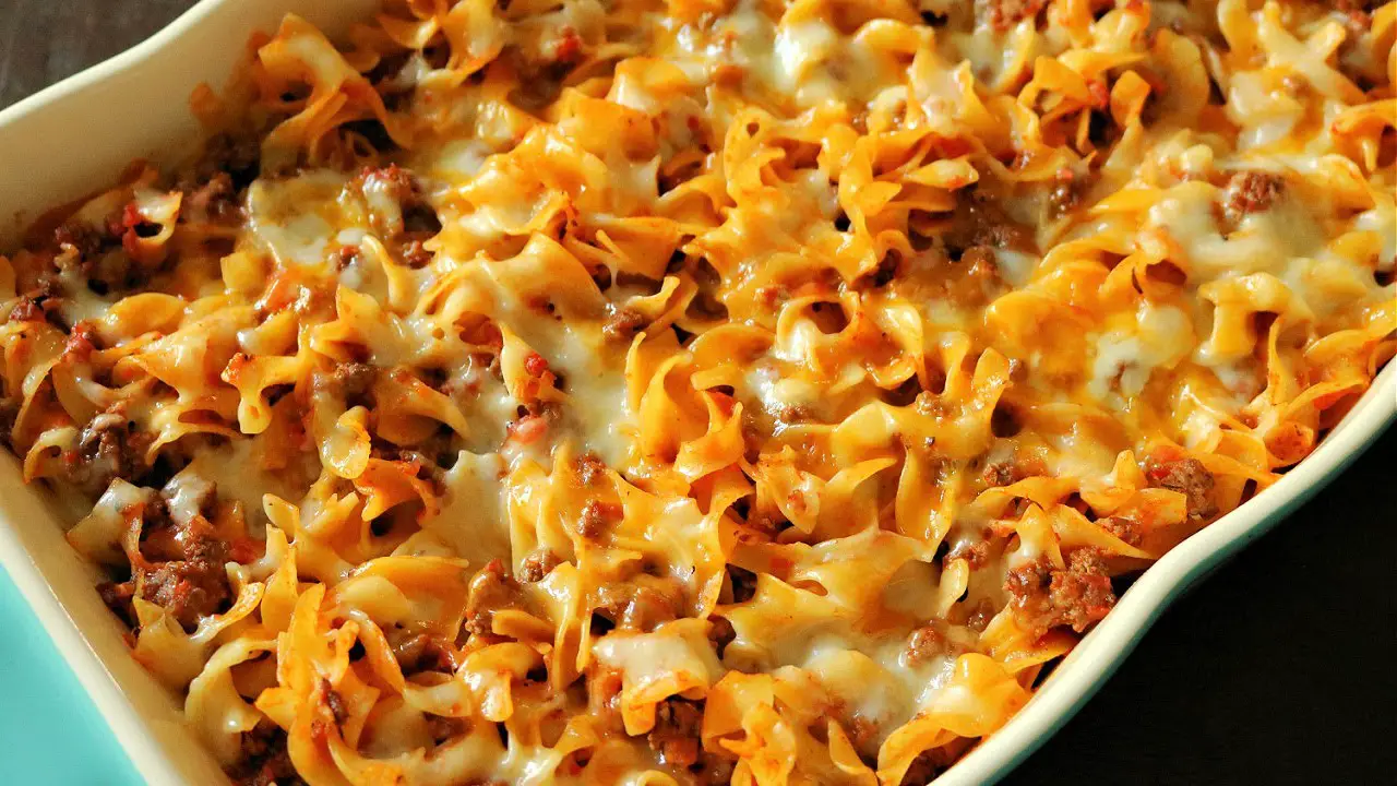 Cheesy Beef and Corn Pasta Casserole