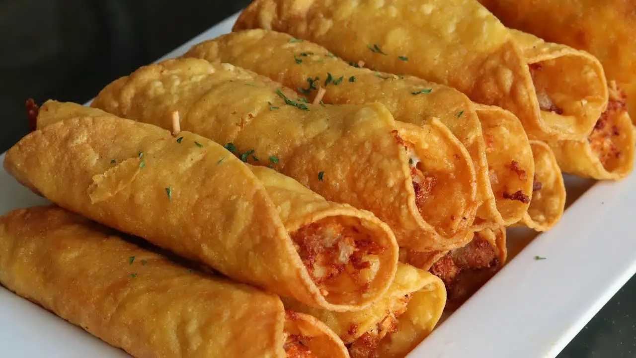 Homemade chicken taquitos