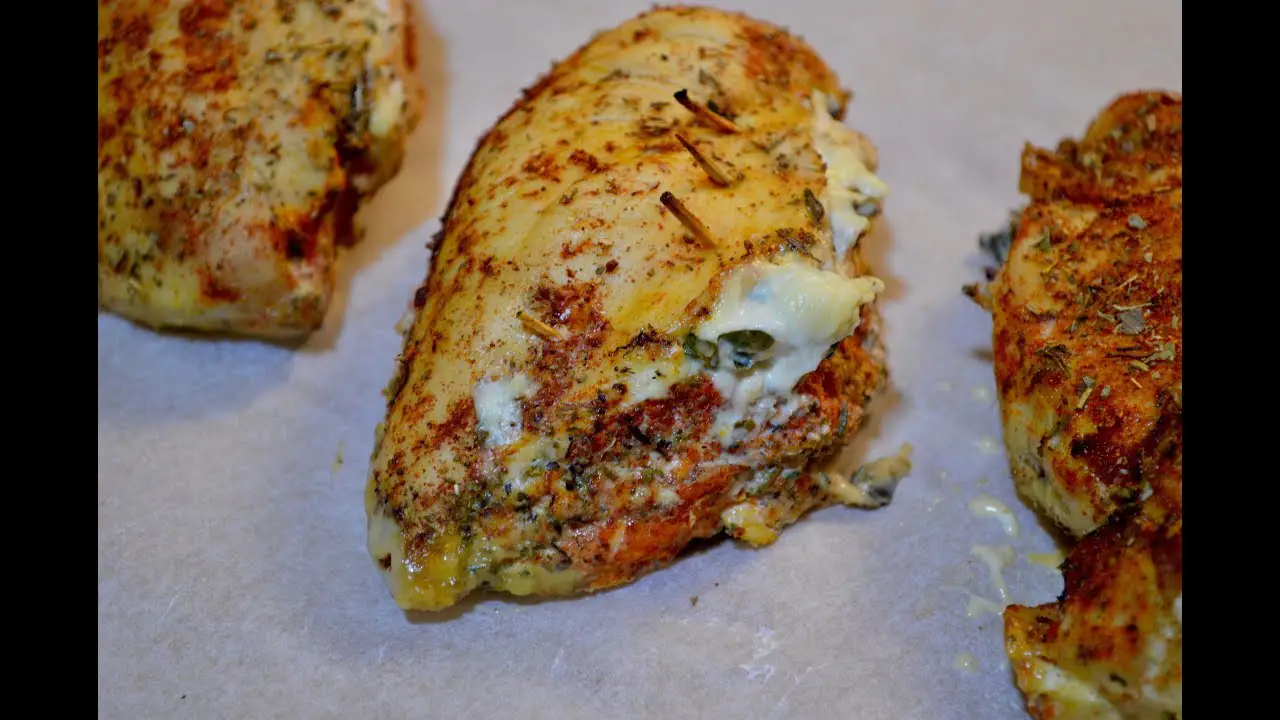 Cream cheese stuffed chicken breast