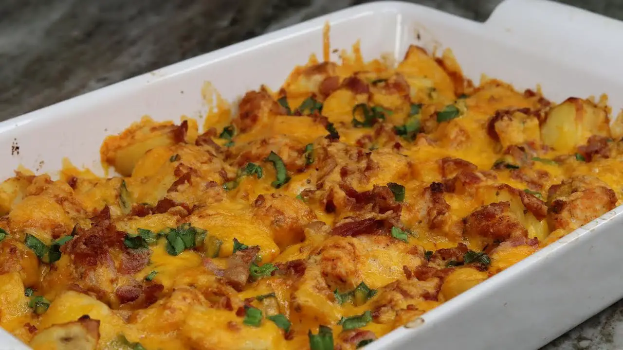 Chicken Bacon Ranch Potato Bake