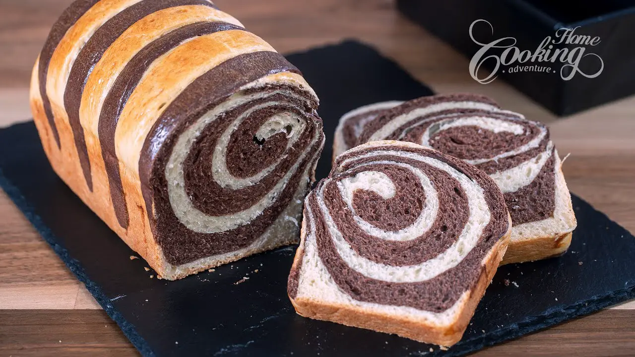 mocha and vanilla swirl bread
