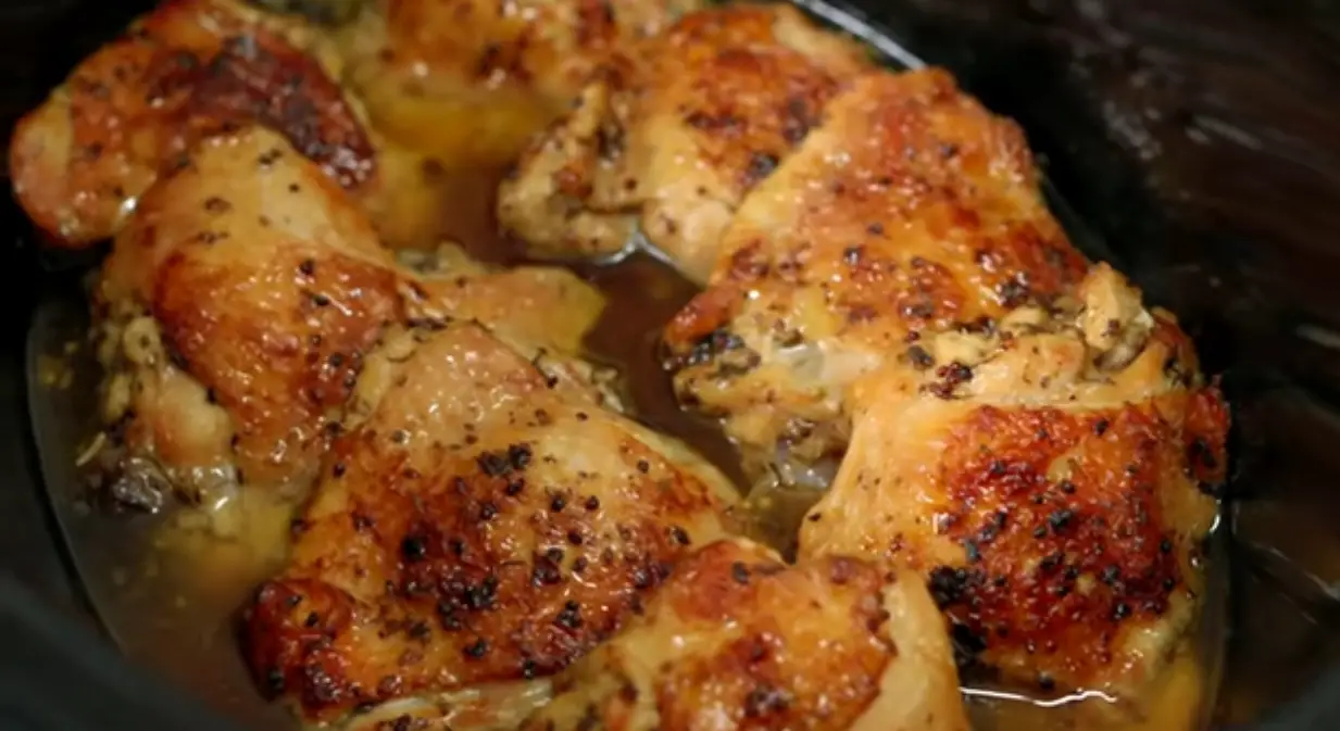 Slow Cooker Chicken with Flour Coating