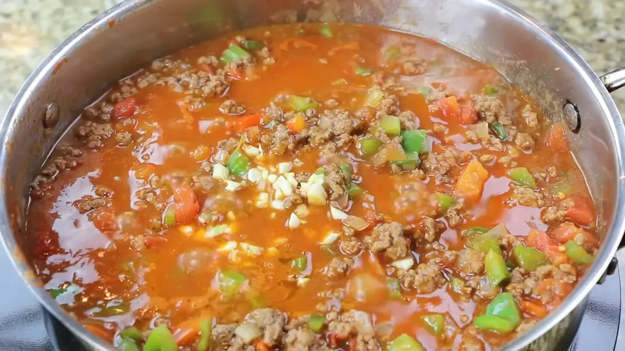 Homemade spicy chili
