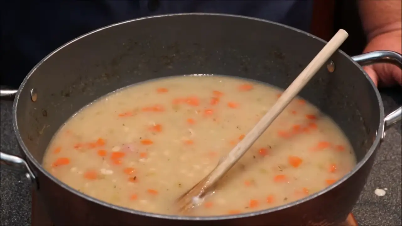 Hearty Bean and Ham Hock Soup: