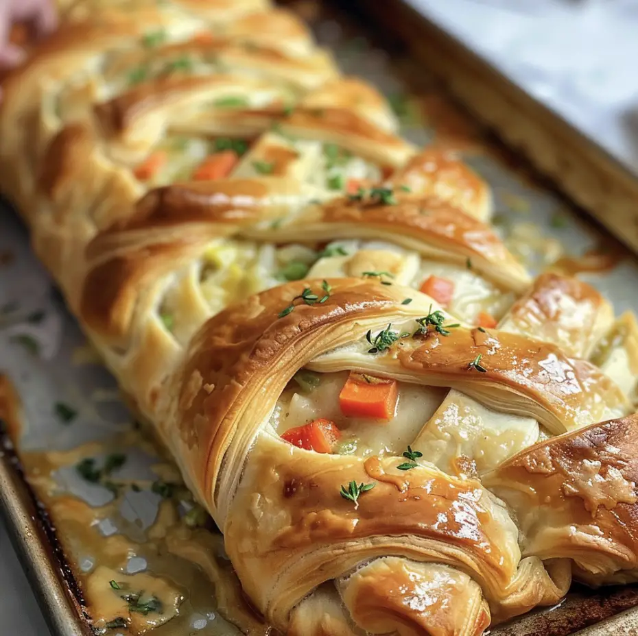 Chicken Pot Pie Crescent Braid Recipe