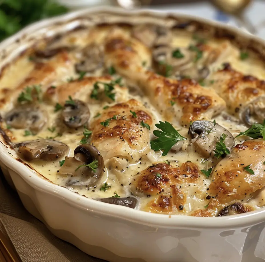 Chicken And Mushroom Gratin – Recipe Quick And Easy