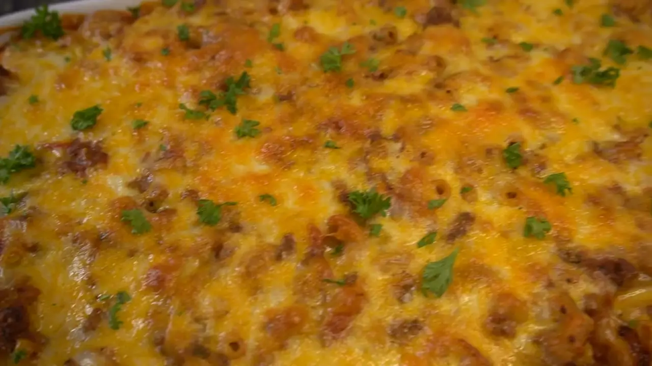 Ground beef dinner and cheese