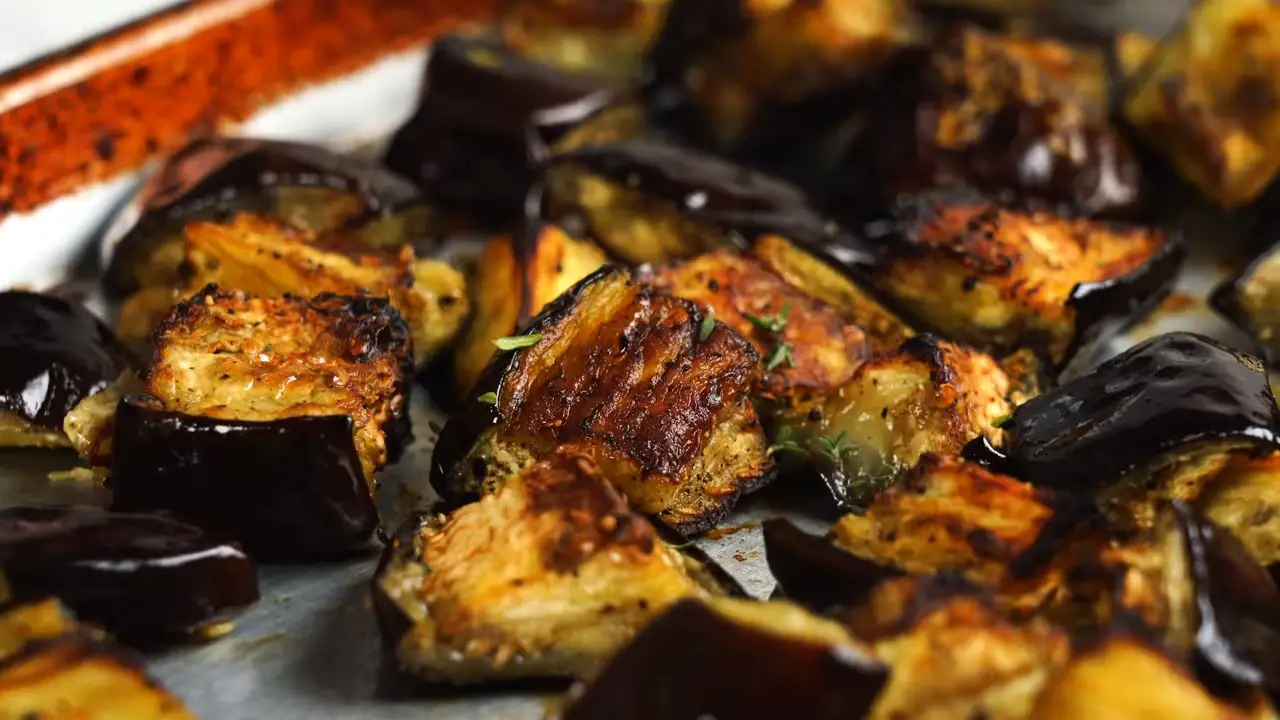 Garlic-Stuffed Roasted Eggplant