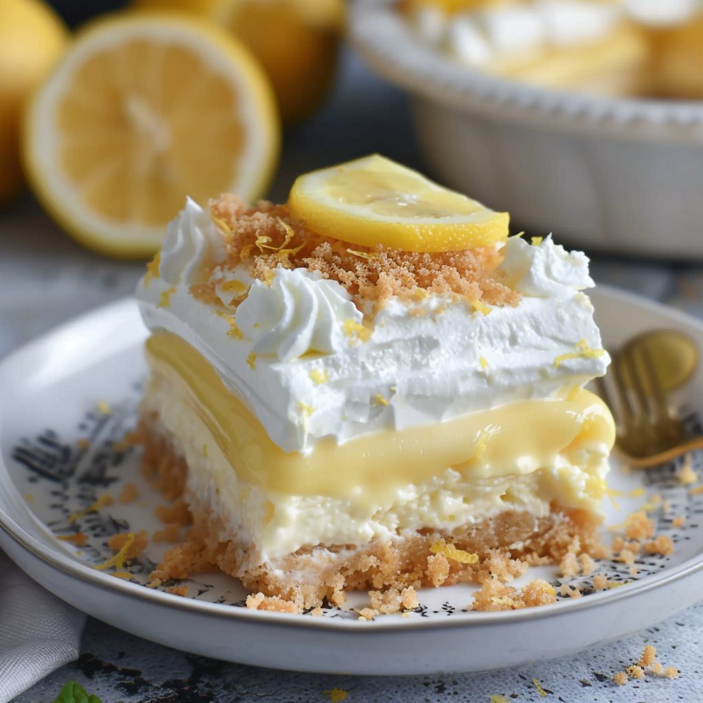 Luscious Lemon Lush Dessert: