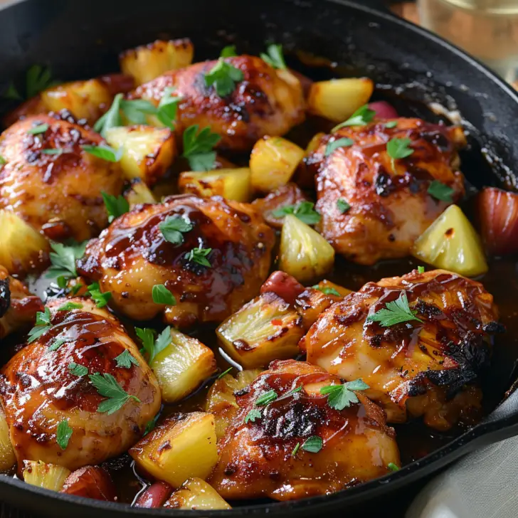 Skillet Pineapple Bbq Chicken Recipe Recipe Quick And Easy