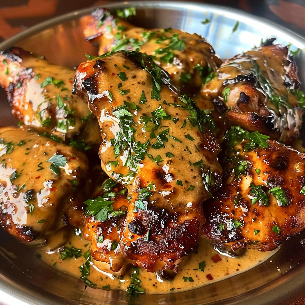 Creamy cajun garlic butter wings