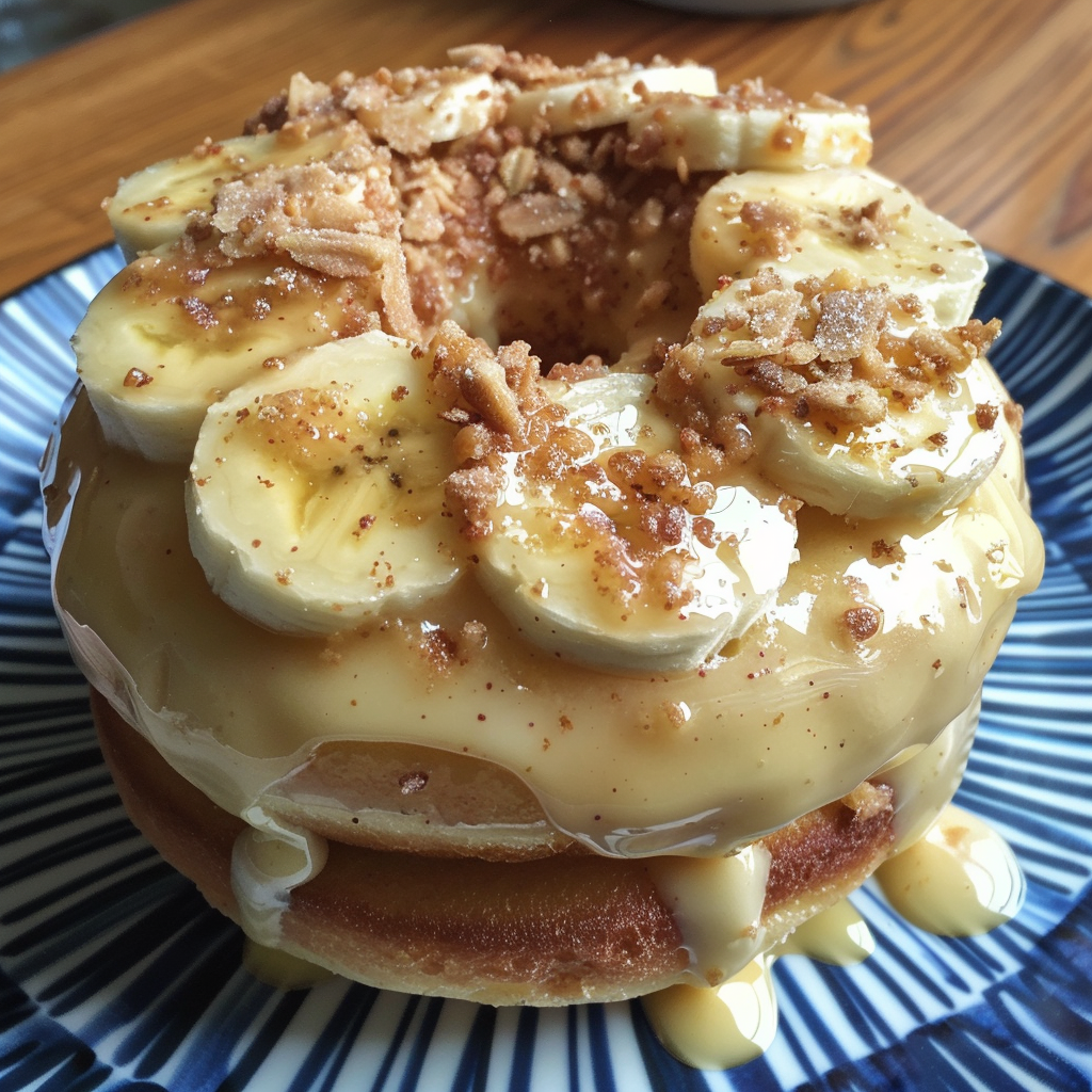 Banana pudding donut
