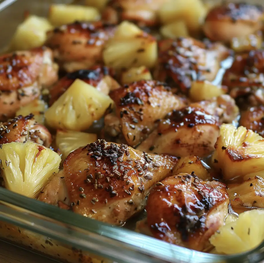 Baked Chicken and Pineapple