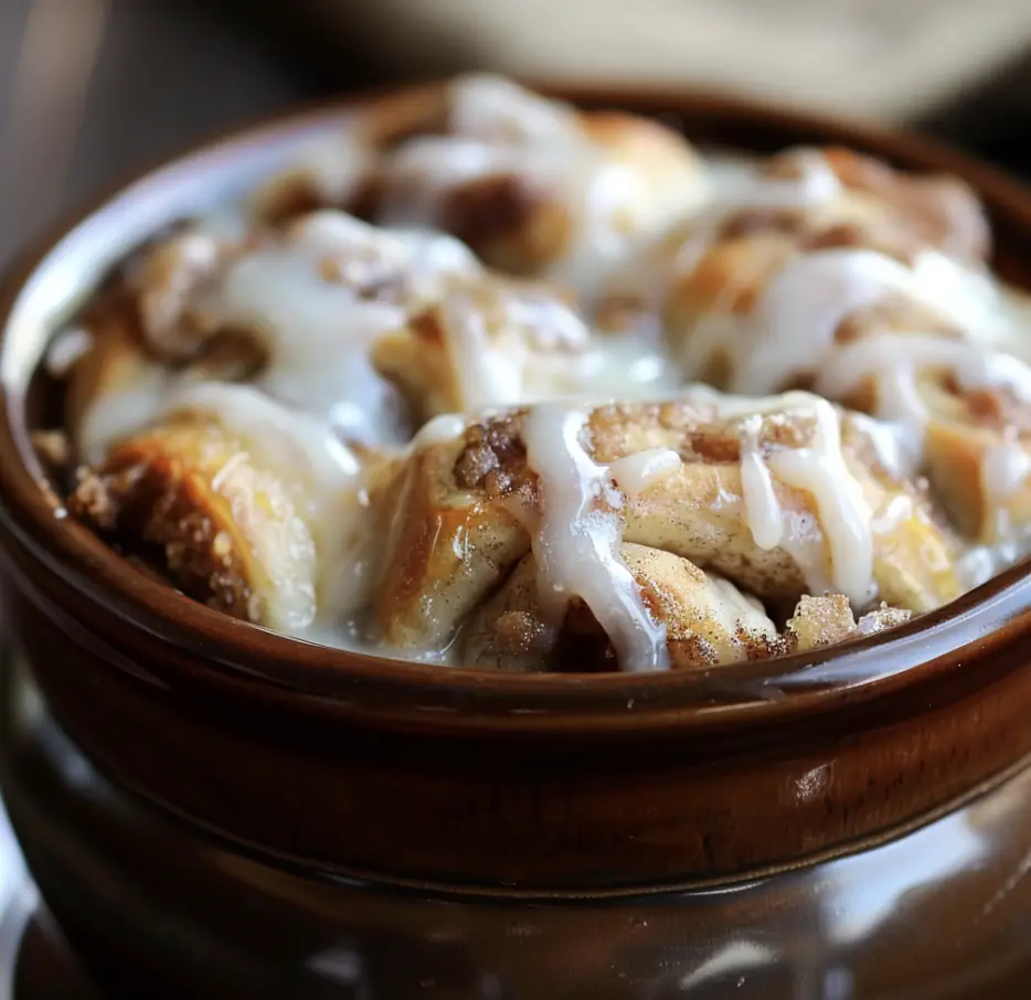 Crockpot Cinnamon Roll Casserole Recipe