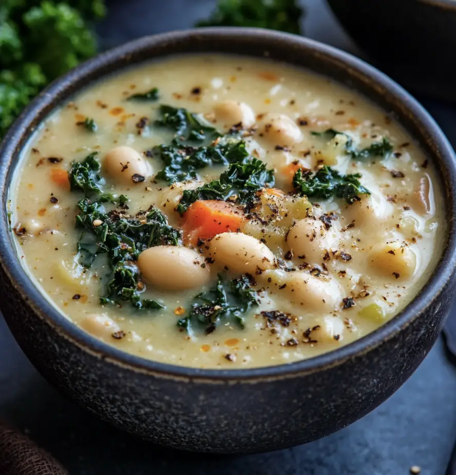Creamy White Bean Soup with Kale Recipe