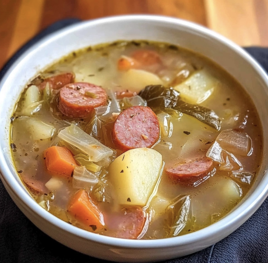 Pot Kielbasa Cabbage Potato Soup Recipe