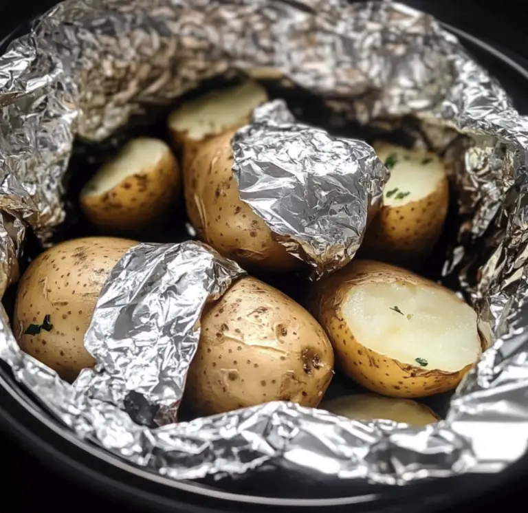 Crock Pot Baked Potatoes (Wrapped in Tin Foil) – Recipe quick and easy