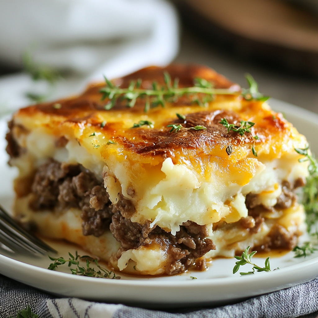 Layered Beef and Mashed Potato Casserole