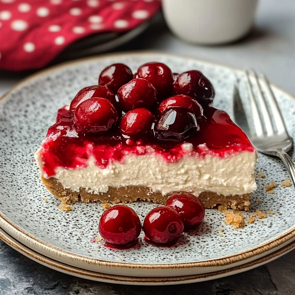 Easiest No-Bake Cherry Cheesecake