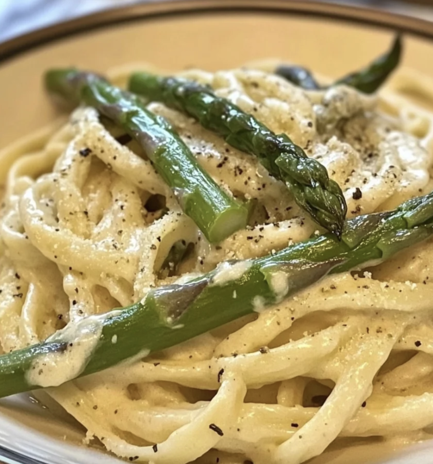 Asparagus and Parmesan Cream Pasta