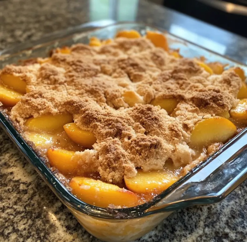 Juicy peach cobbler