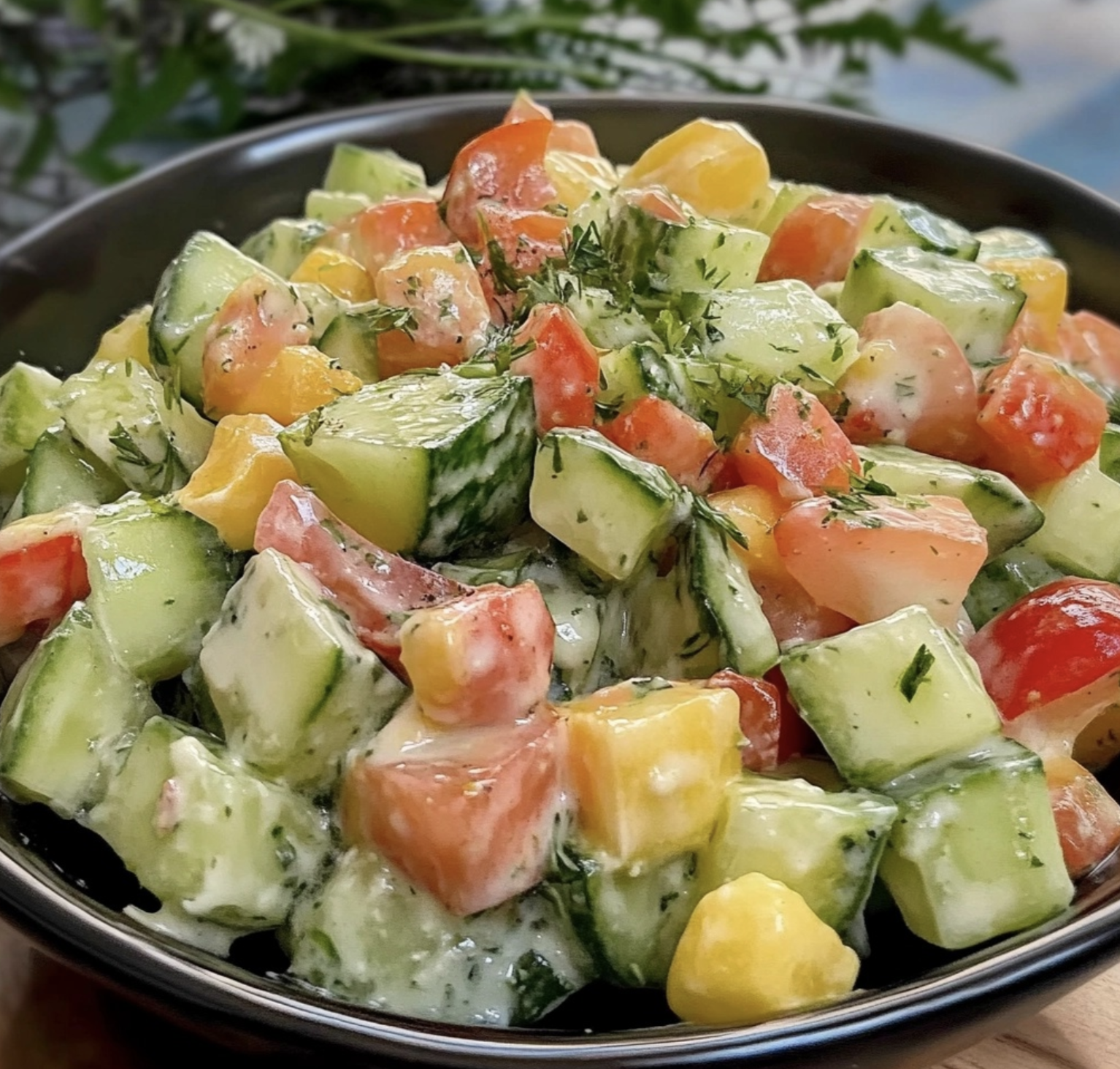 creamy cucumber salad recipe