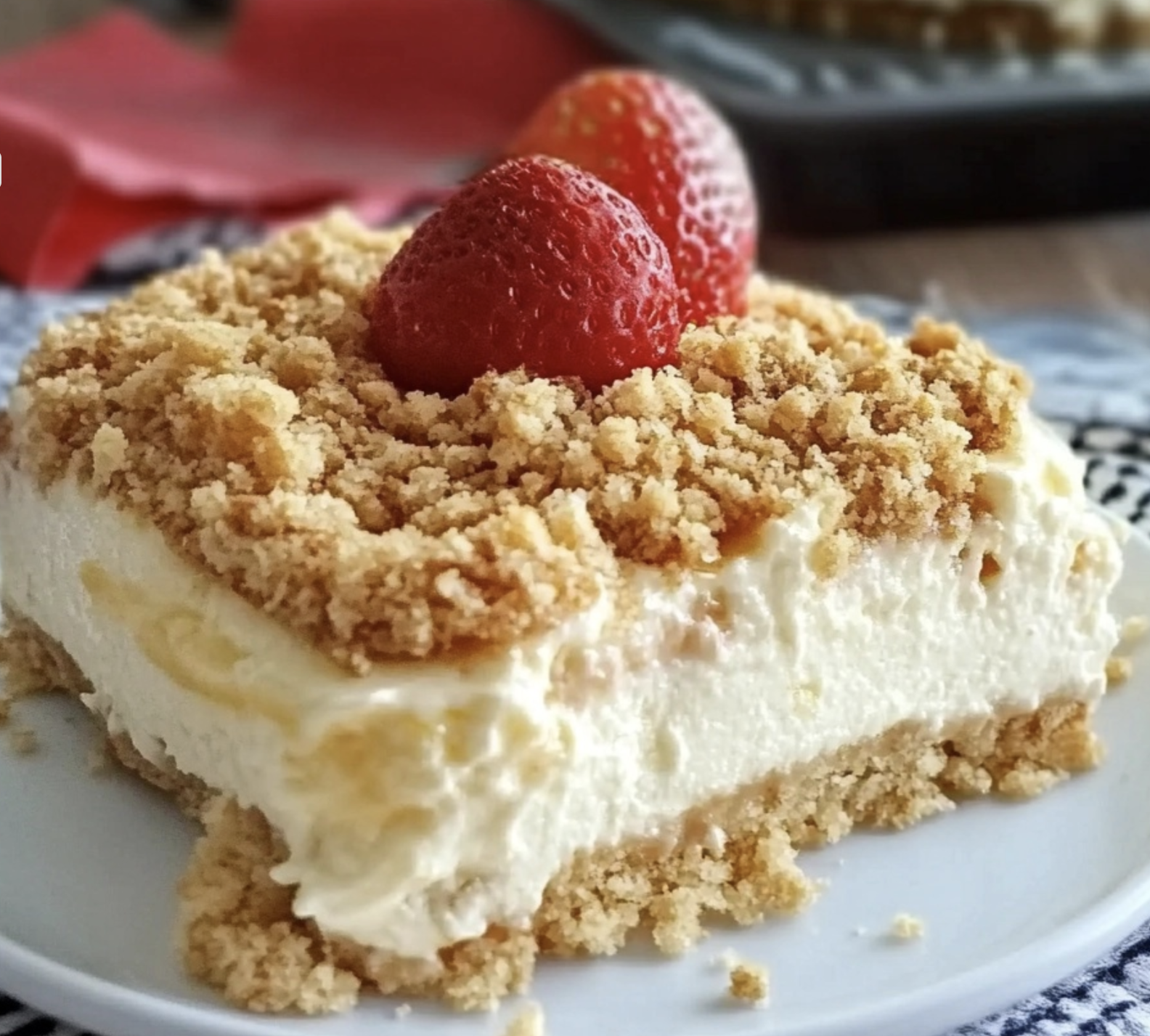 Crumbly cheesecake delight a creamy dessert with a crunchy twist