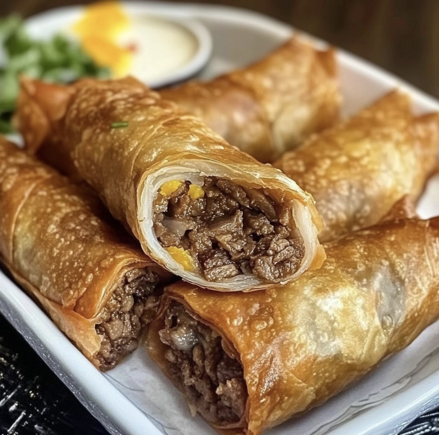 Beef egg rolls