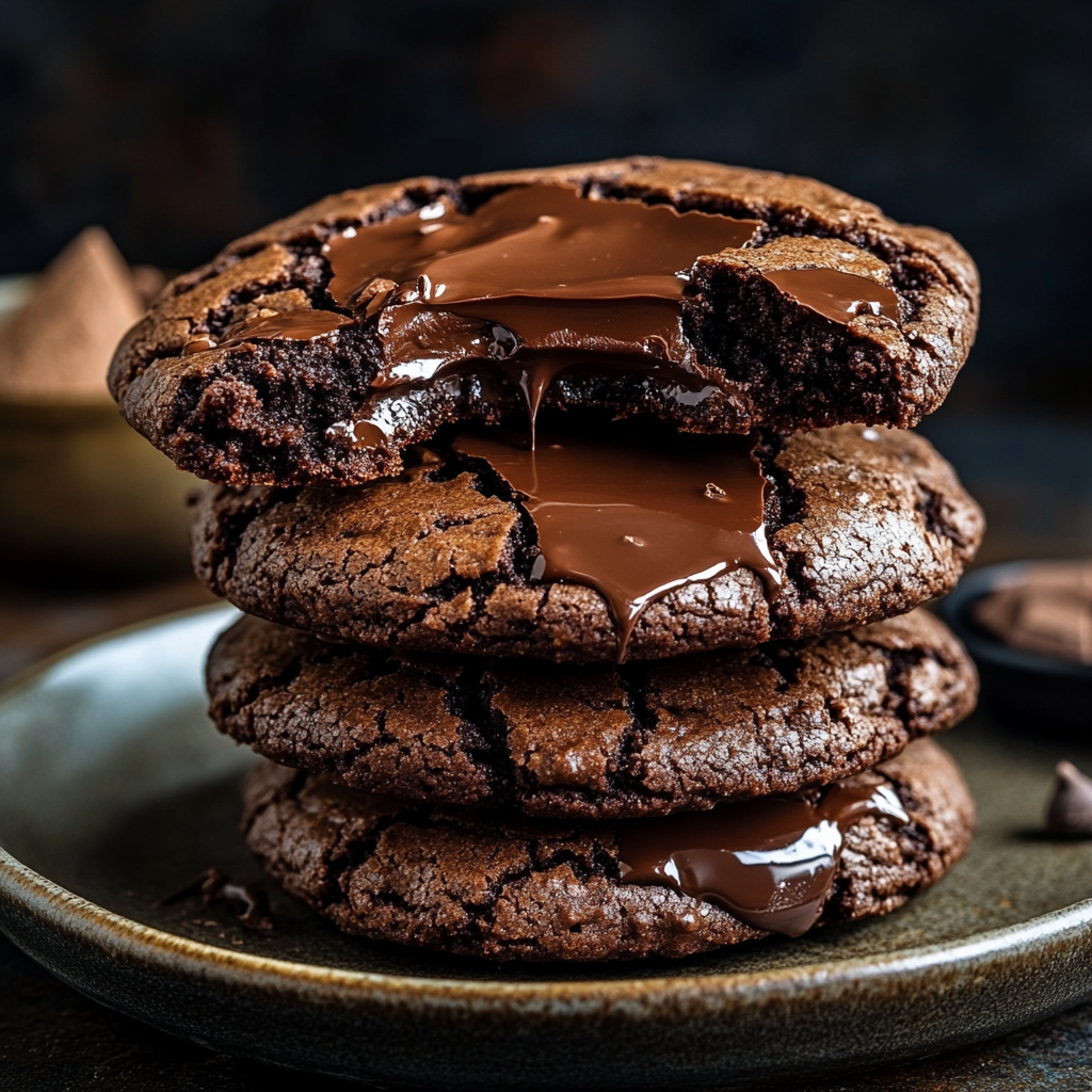 Gooey chocolate fudge cookies