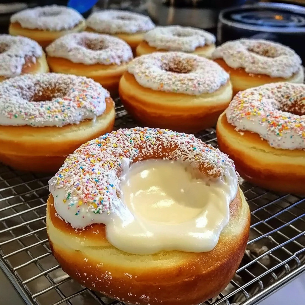 Cream filled doughnuts